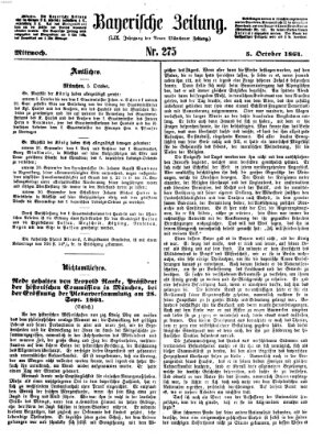 Bayerische Zeitung. Mittag-Ausgabe (Süddeutsche Presse) Mittwoch 5. Oktober 1864