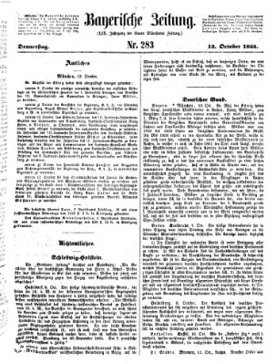 Bayerische Zeitung. Mittag-Ausgabe (Süddeutsche Presse) Donnerstag 13. Oktober 1864