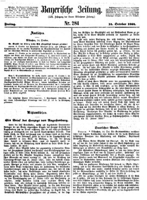 Bayerische Zeitung. Mittag-Ausgabe (Süddeutsche Presse) Freitag 14. Oktober 1864