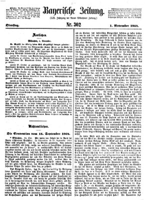 Bayerische Zeitung. Mittag-Ausgabe (Süddeutsche Presse) Dienstag 1. November 1864