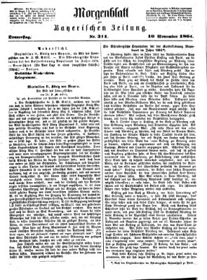 Bayerische Zeitung. Mittag-Ausgabe (Süddeutsche Presse) Donnerstag 10. November 1864