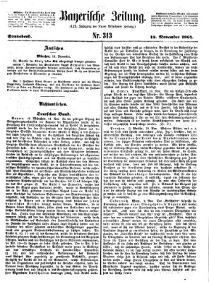 Bayerische Zeitung. Mittag-Ausgabe (Süddeutsche Presse) Samstag 12. November 1864