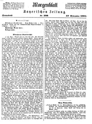 Bayerische Zeitung. Mittag-Ausgabe (Süddeutsche Presse) Samstag 19. November 1864