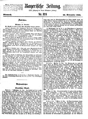 Bayerische Zeitung. Mittag-Ausgabe (Süddeutsche Presse) Mittwoch 23. November 1864