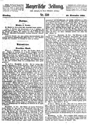 Bayerische Zeitung. Mittag-Ausgabe (Süddeutsche Presse) Dienstag 29. November 1864