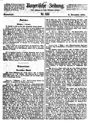 Bayerische Zeitung. Mittag-Ausgabe (Süddeutsche Presse) Samstag 3. Dezember 1864