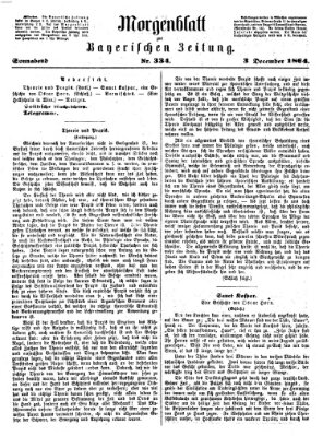 Bayerische Zeitung. Mittag-Ausgabe (Süddeutsche Presse) Samstag 3. Dezember 1864