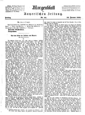 Bayerische Zeitung. Mittag-Ausgabe (Süddeutsche Presse) Freitag 13. Januar 1865