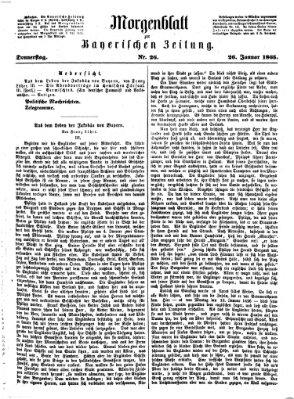 Bayerische Zeitung. Mittag-Ausgabe (Süddeutsche Presse) Donnerstag 26. Januar 1865