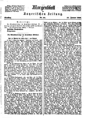 Bayerische Zeitung. Mittag-Ausgabe (Süddeutsche Presse) Dienstag 31. Januar 1865