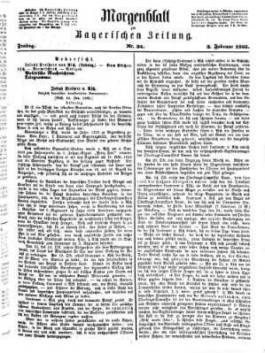 Bayerische Zeitung. Mittag-Ausgabe (Süddeutsche Presse) Freitag 3. Februar 1865