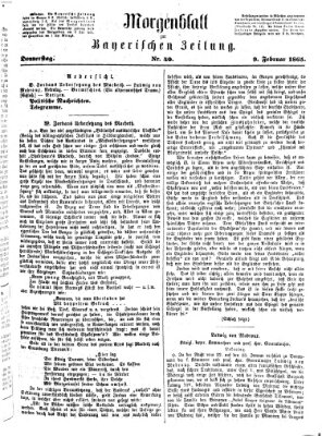 Bayerische Zeitung. Mittag-Ausgabe (Süddeutsche Presse) Donnerstag 9. Februar 1865