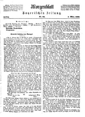 Bayerische Zeitung. Mittag-Ausgabe (Süddeutsche Presse) Freitag 3. März 1865
