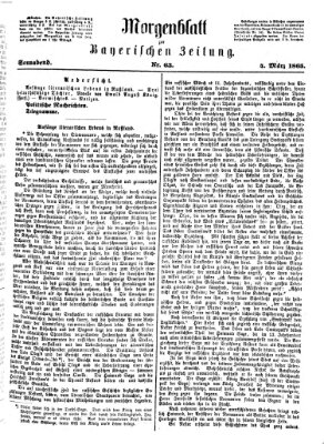 Bayerische Zeitung. Mittag-Ausgabe (Süddeutsche Presse) Samstag 4. März 1865