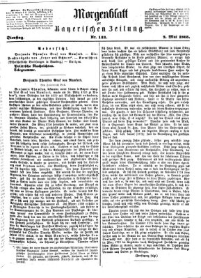 Bayerische Zeitung. Mittag-Ausgabe (Süddeutsche Presse) Dienstag 2. Mai 1865