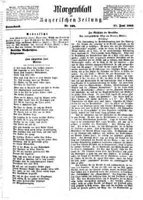 Bayerische Zeitung. Mittag-Ausgabe (Süddeutsche Presse) Samstag 17. Juni 1865