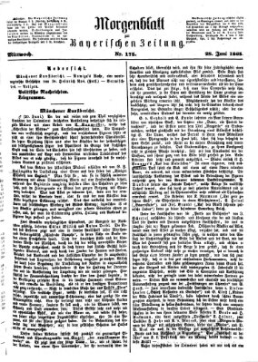 Bayerische Zeitung. Mittag-Ausgabe (Süddeutsche Presse) Mittwoch 28. Juni 1865