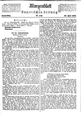 Bayerische Zeitung. Mittag-Ausgabe (Süddeutsche Presse) Donnerstag 29. Juni 1865