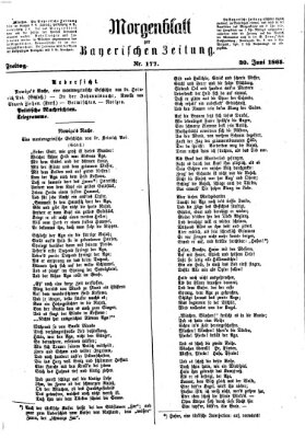 Bayerische Zeitung. Mittag-Ausgabe (Süddeutsche Presse) Freitag 30. Juni 1865