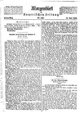 Bayerische Zeitung. Mittag-Ausgabe (Süddeutsche Presse) Donnerstag 13. Juli 1865