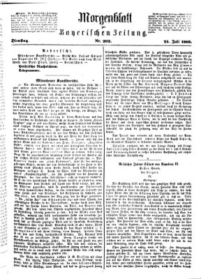 Bayerische Zeitung. Mittag-Ausgabe (Süddeutsche Presse) Dienstag 25. Juli 1865