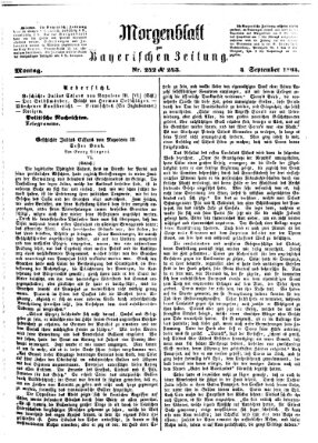 Bayerische Zeitung. Mittag-Ausgabe (Süddeutsche Presse) Montag 4. September 1865