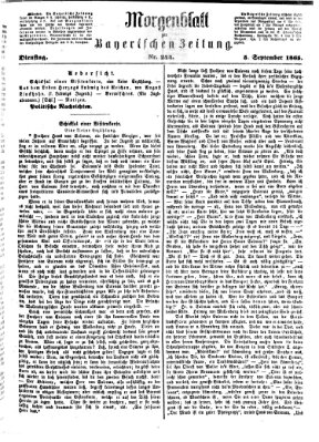 Bayerische Zeitung. Mittag-Ausgabe (Süddeutsche Presse) Dienstag 5. September 1865