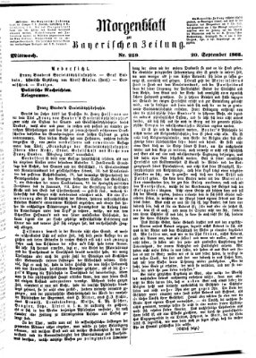 Bayerische Zeitung. Mittag-Ausgabe (Süddeutsche Presse) Mittwoch 20. September 1865