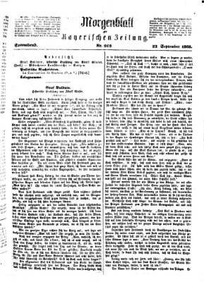 Bayerische Zeitung. Mittag-Ausgabe (Süddeutsche Presse) Samstag 23. September 1865