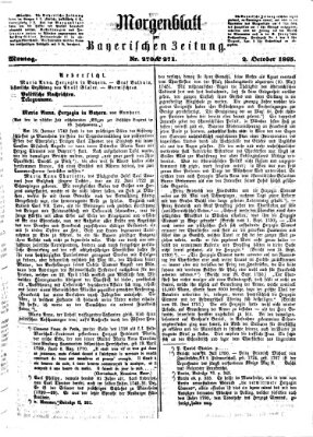 Bayerische Zeitung. Mittag-Ausgabe (Süddeutsche Presse) Montag 2. Oktober 1865