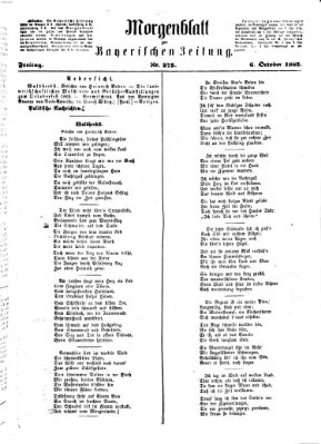 Bayerische Zeitung. Mittag-Ausgabe (Süddeutsche Presse) Freitag 6. Oktober 1865