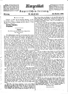 Bayerische Zeitung. Mittag-Ausgabe (Süddeutsche Presse) Montag 16. Oktober 1865