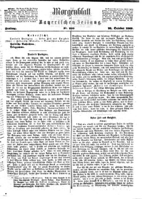 Bayerische Zeitung. Mittag-Ausgabe (Süddeutsche Presse) Freitag 20. Oktober 1865