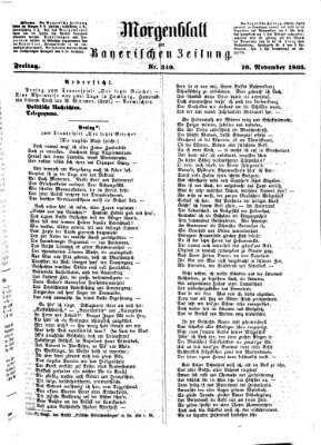 Bayerische Zeitung. Mittag-Ausgabe (Süddeutsche Presse) Freitag 10. November 1865