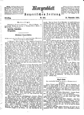 Bayerische Zeitung. Mittag-Ausgabe (Süddeutsche Presse) Dienstag 21. November 1865