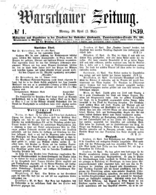 Warschauer Zeitung Montag 2. Mai 1859