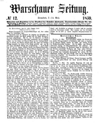 Warschauer Zeitung Samstag 14. Mai 1859