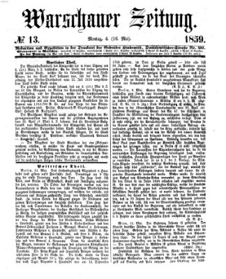 Warschauer Zeitung Montag 16. Mai 1859