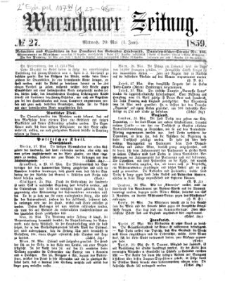 Warschauer Zeitung Mittwoch 1. Juni 1859