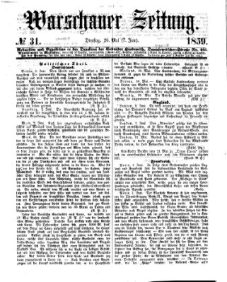 Warschauer Zeitung Dienstag 7. Juni 1859