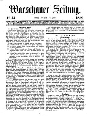 Warschauer Zeitung Freitag 10. Juni 1859