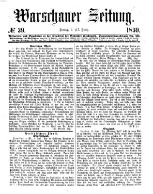 Warschauer Zeitung Freitag 17. Juni 1859