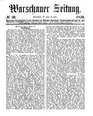 Warschauer Zeitung Samstag 9. Juli 1859