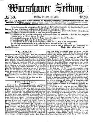 Warschauer Zeitung Dienstag 12. Juli 1859