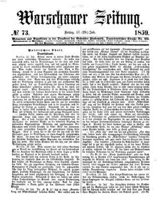 Warschauer Zeitung Freitag 29. Juli 1859