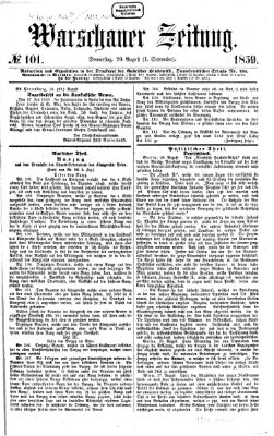 Warschauer Zeitung Donnerstag 1. September 1859