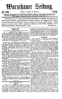 Warschauer Zeitung Montag 12. September 1859