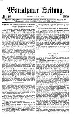 Warschauer Zeitung Samstag 15. Oktober 1859