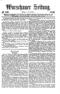 Warschauer Zeitung Montag 17. Oktober 1859