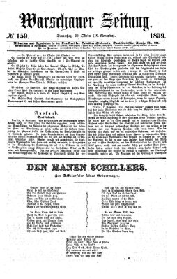 Warschauer Zeitung Donnerstag 10. November 1859